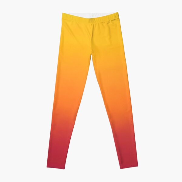 Minimalist Gradient Yellow Orange Magenta Painting Leggings