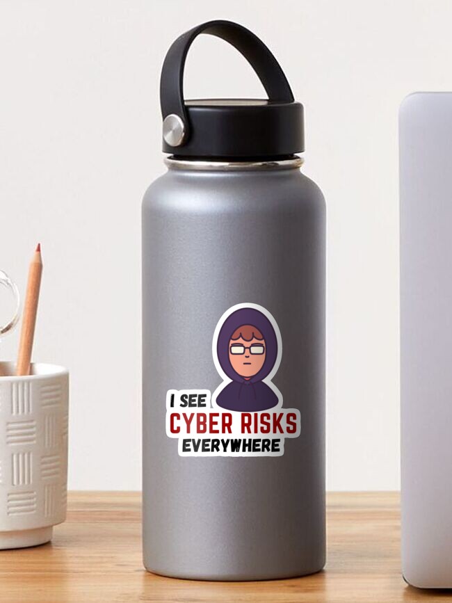 Thumbnail 1 of 3, Sticker, I see Cyber risks everywhere , hacker boy | hacker | IT | software engineer designed and sold by Med08.
