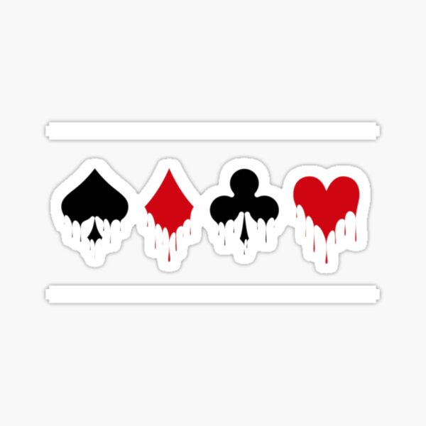 Suit of cards design Sticker