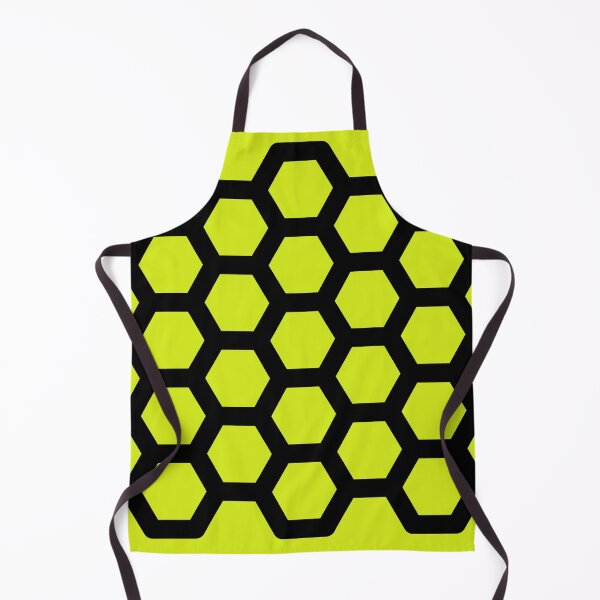 Item preview, Black and Bright Lime Hexagonal Print designed and sold by cgroenewald.