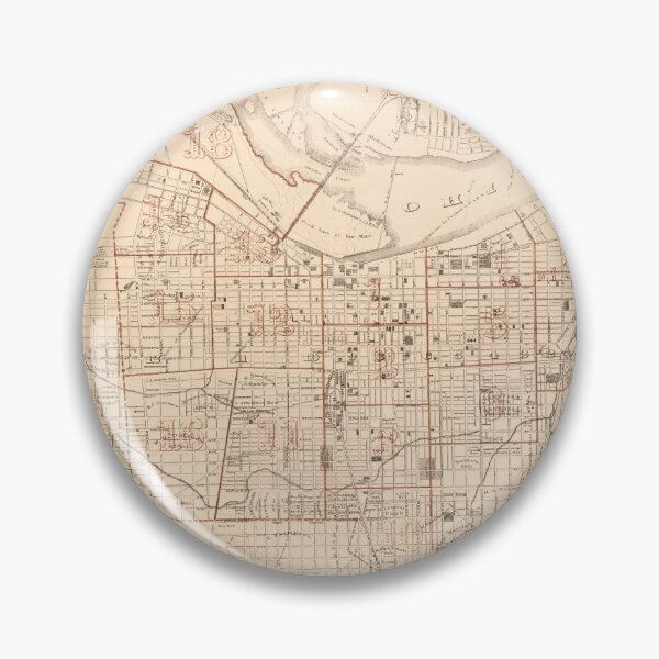 Item preview, Vintage Map of Louisville KY (1879) designed and sold by BravuraMedia.