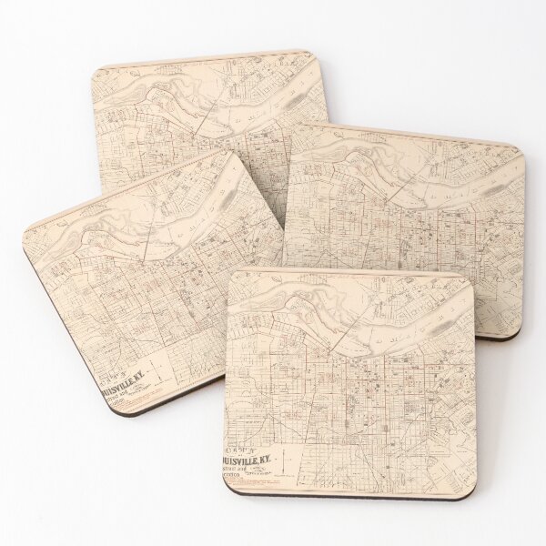 Item preview, Vintage Map of Louisville KY (1879) designed and sold by BravuraMedia.