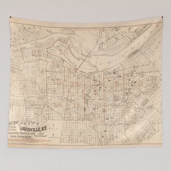 Item preview, Vintage Map of Louisville KY (1879) designed and sold by BravuraMedia.
