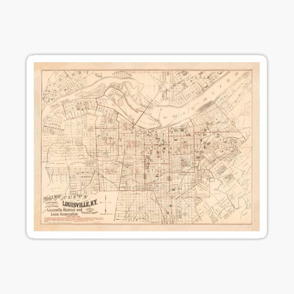 Old Map of Louisville Kentucky 1897 Vintage Map Wall Map Print