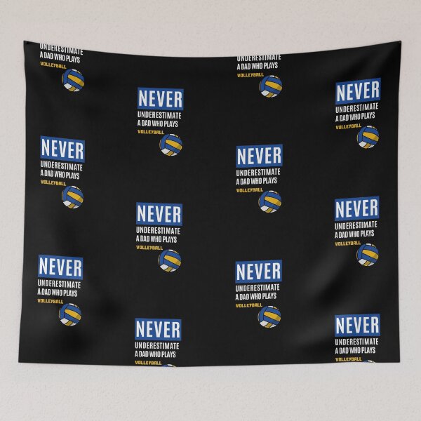 Item preview, Never Underestimate A Dad Who Plays Volleyball. designed and sold by Aminovak.