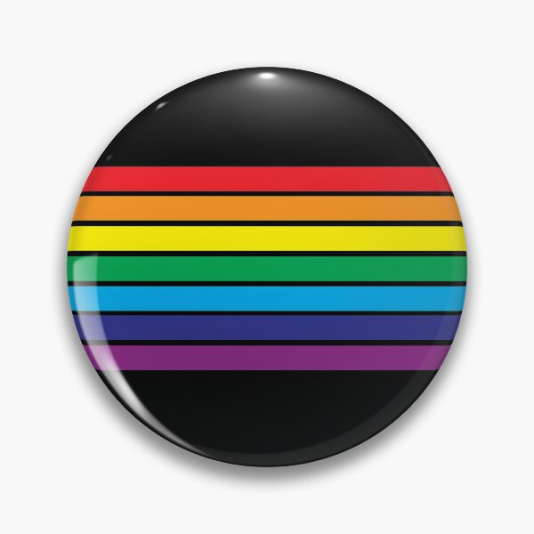 Aperçu de l'œuvre Rayure arc-en-ciel sur noir créée et vendue par PrintStopStudio.