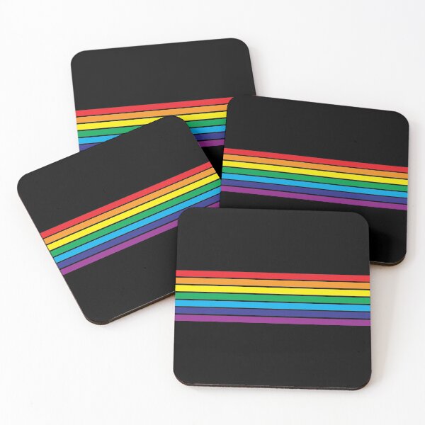 Item preview, Rainbow Stripe on Black designed and sold by PrintStopStudio.
