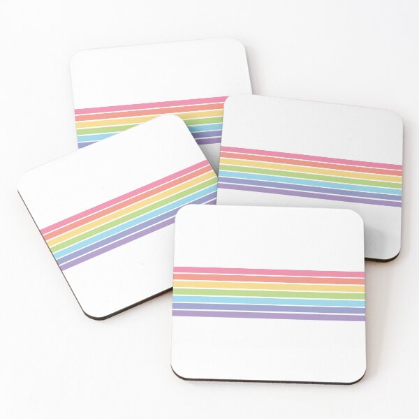 Item preview, Pastel Rainbow Stripe on White designed and sold by PrintStopStudio.