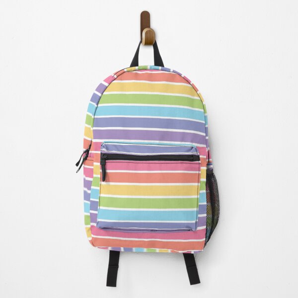 Item preview, Pastel Rainbow Stripe on White designed and sold by PrintStopStudio.