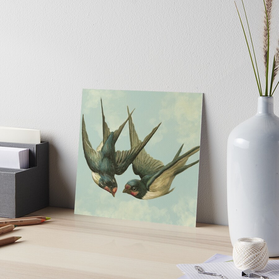 USA Vintage swallow canvas art キャンバスアート 【公式通販】