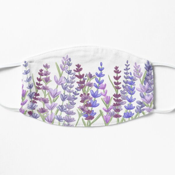 Watercolour painting of lavender - Purple painting Mask