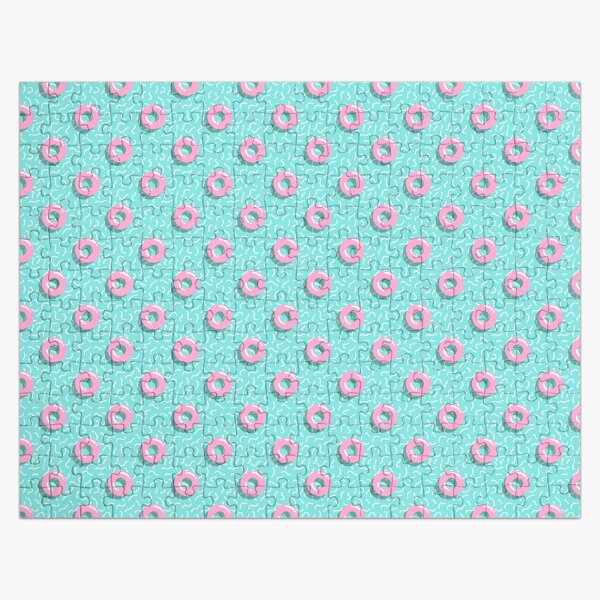 Memphis Polka Hoops Jigsaw Puzzle