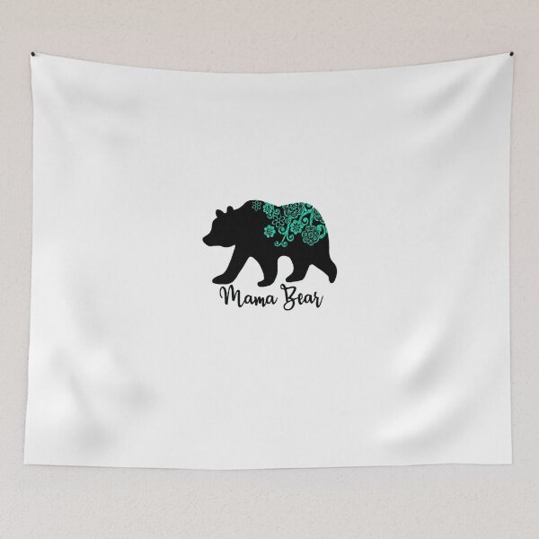 Item preview, Mama Bear Floral Sea Green Flowers designed and sold by Mavesha.