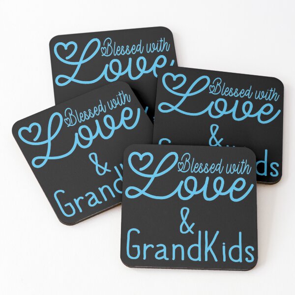 Item preview, Copy of Love Blessed with Love and Grandkids Blue designed and sold by HamidasPrime.
