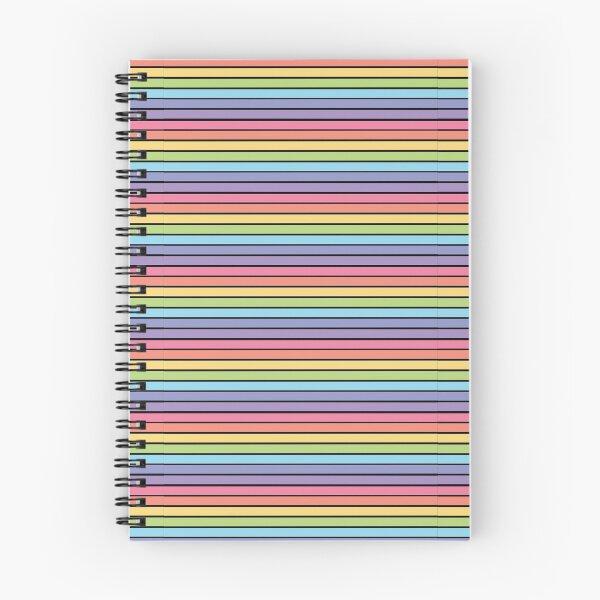 Item preview, Pastel Rainbow Stripe on Black designed and sold by PrintStopStudio.