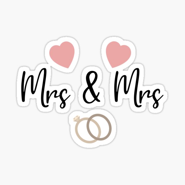 PRIDE Wedding Cute Lesbian Black Couple | Sticker