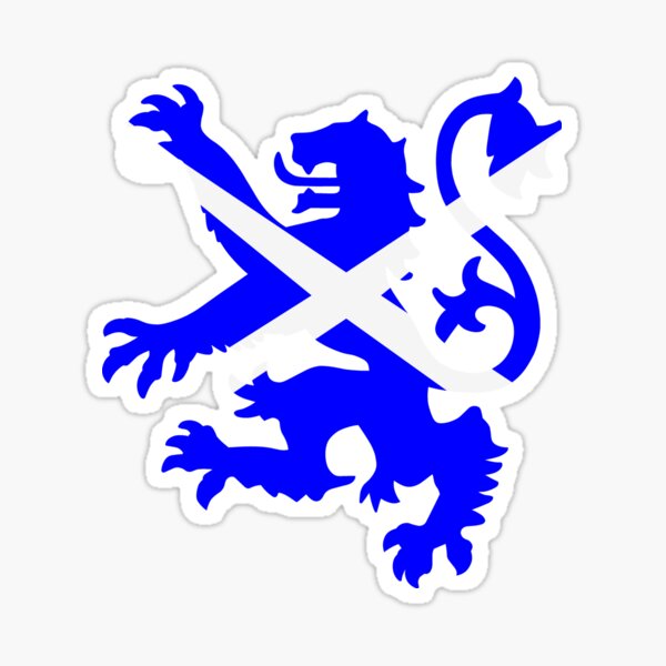 Musthavesouvenirs Scottish St Andrews Saltire Flag and Scotland Lion Rampant Crossed Flags Vinyl Car Sticker Decal