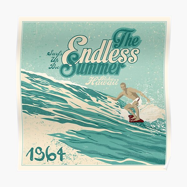  Big Wave- und Vintage-Schriftarten. Poster