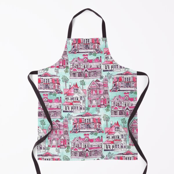 Item preview, Bright Watercolor Victorian Houses  designed and sold by TigaTiga.