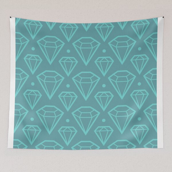 Item preview, Diamond Teal Sapphire Blue Modern pattern Mask designed and sold by Grace-Cop.