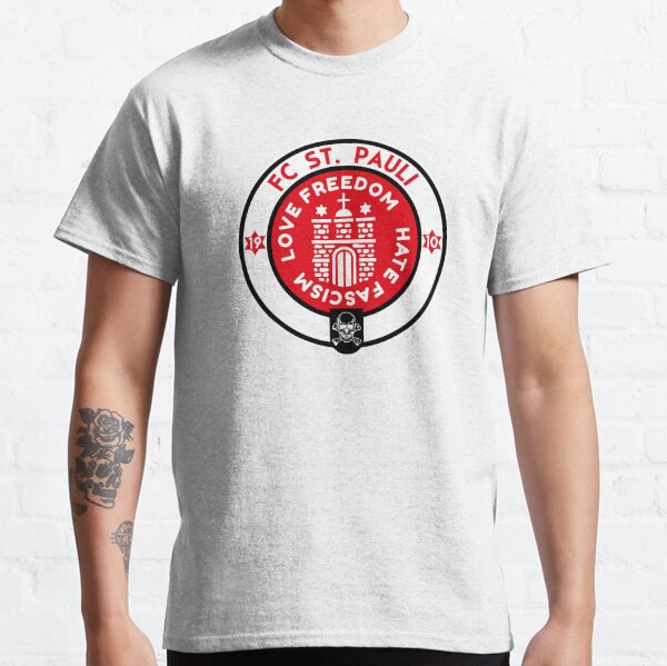 St Pauli - SKULL & CROSSBONES 1910 - Love Freedom Hate Fascism Classic T-Shirt