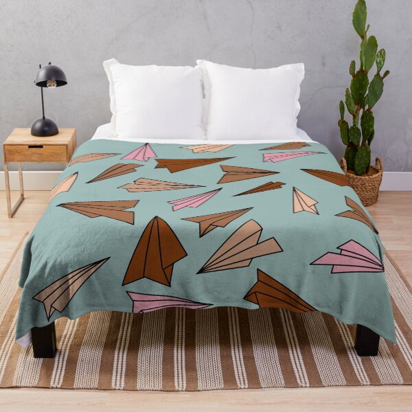 Item preview, Earthy colors doodle of paper planes pattern designed and sold by msro1.