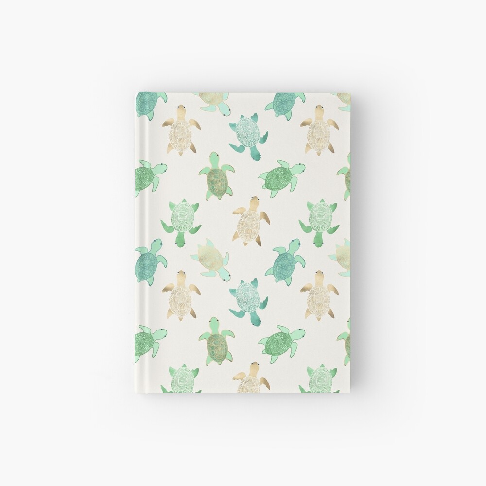 Gilded Jade & Mint Turtles Hardcover Journal
