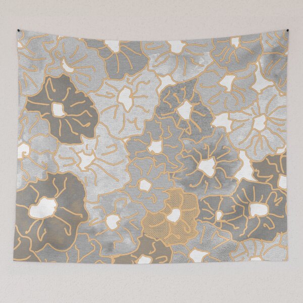 Item preview, Grey and Gold Flower design designed and sold by janeynic.