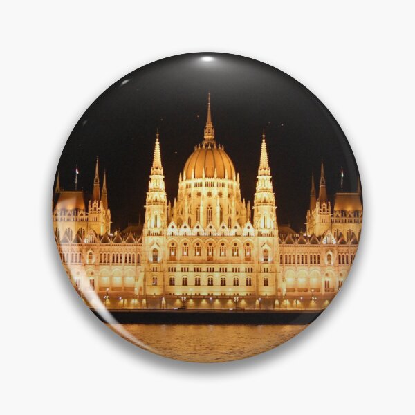 Item preview, Budapest parliament building Hungary landmark night cityscape designed and sold by Nikoleta Vukovic.