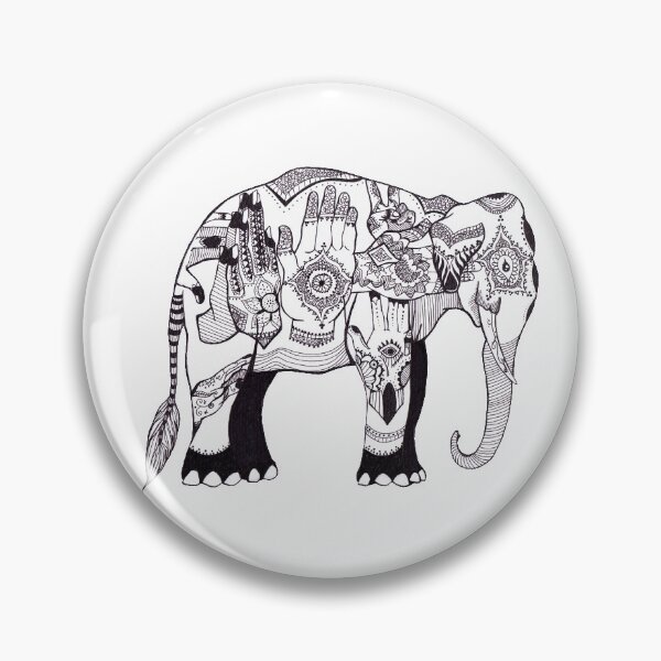 Item preview, Indian Elephant Ink Illustration designed and sold by GunnsDesigns.
