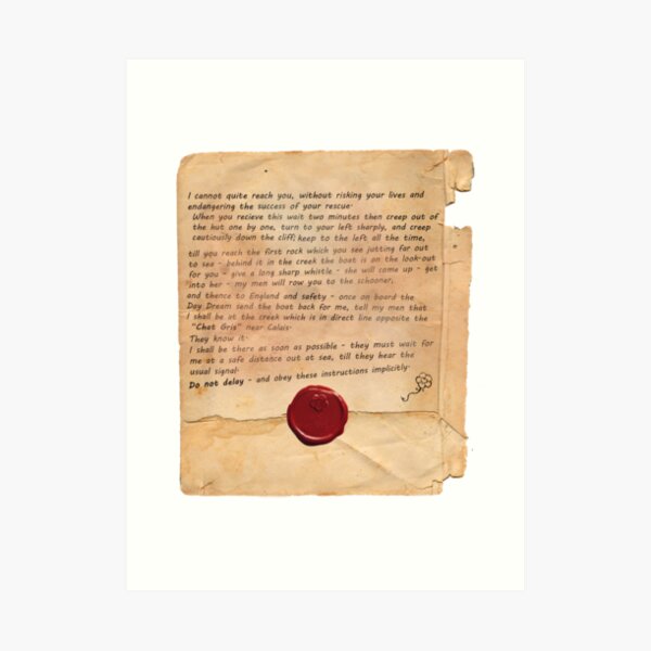 Escape note Art Print