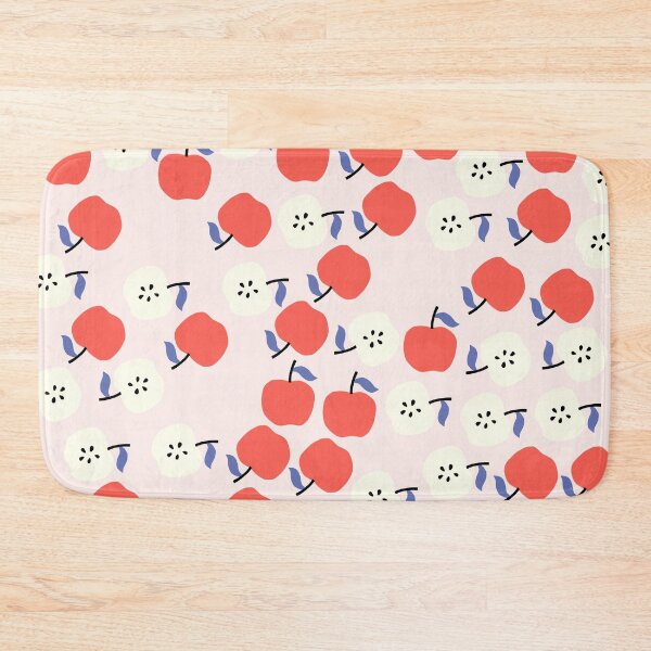 Item preview, Red Apple Pattern on Pink Background designed and sold by kapotka.