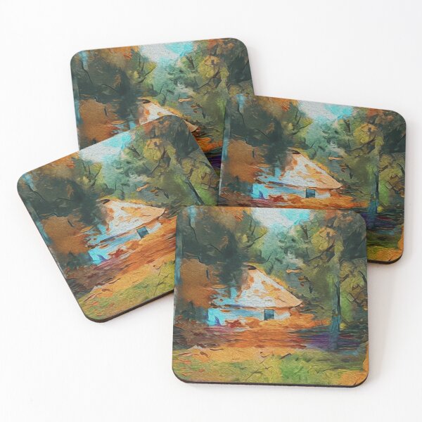 Item preview, Ethnic hut in the woods. designed and sold by floraaplus.