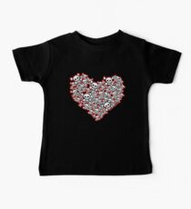 Emo Skull Hearts Baby Tee
