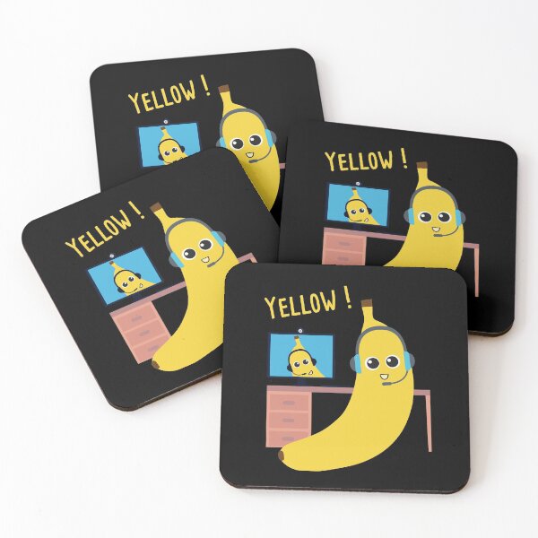 Item preview,  yellow bananas with a video conference designed and sold by Catcrea.