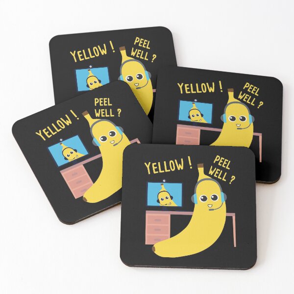 Item preview,  Peel = feel yellow bananas with a video conference designed and sold by Catcrea.