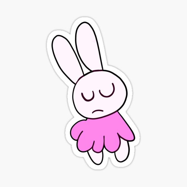 solemn bunny Sticker