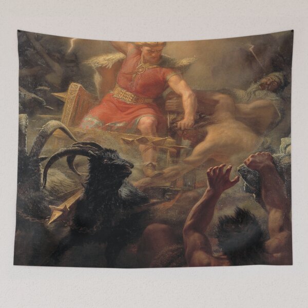 Item preview, Thor's Fight with the Giants by Mårten Eskil Winge designed and sold by VikingRunes.