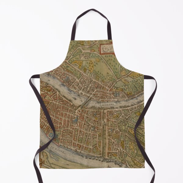 Item preview, Vintage Lyon France Map (1572) designed and sold by BravuraMedia.