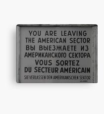 Checkpoint Charlie sign Canvas Print
