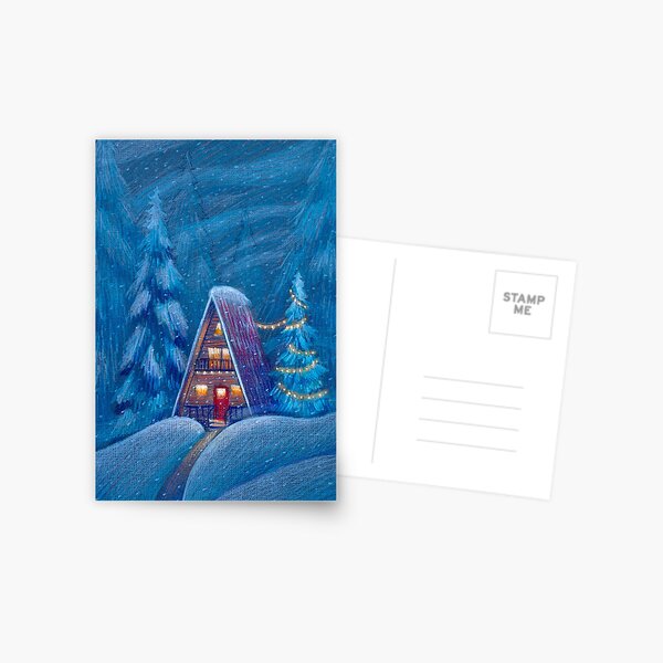 Winter house Postcard