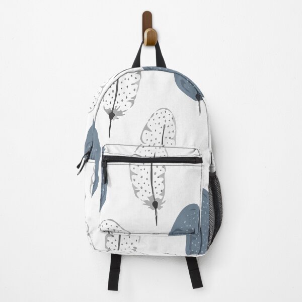 Vector seamless pattern with feathers Backpack