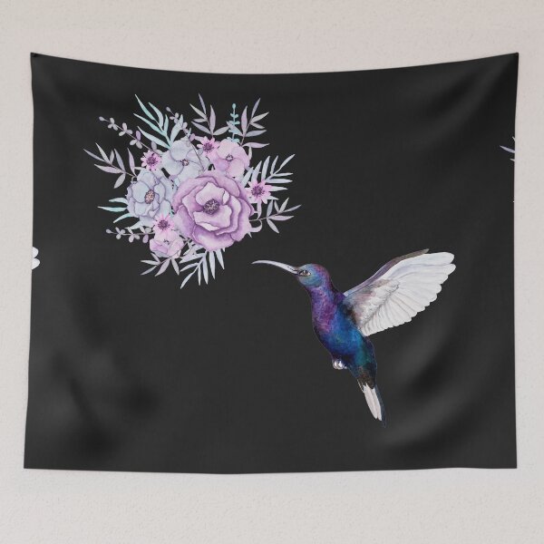 Item preview, Hummingbird Lilac Flowers Design designed and sold by KatesFunnyArt.