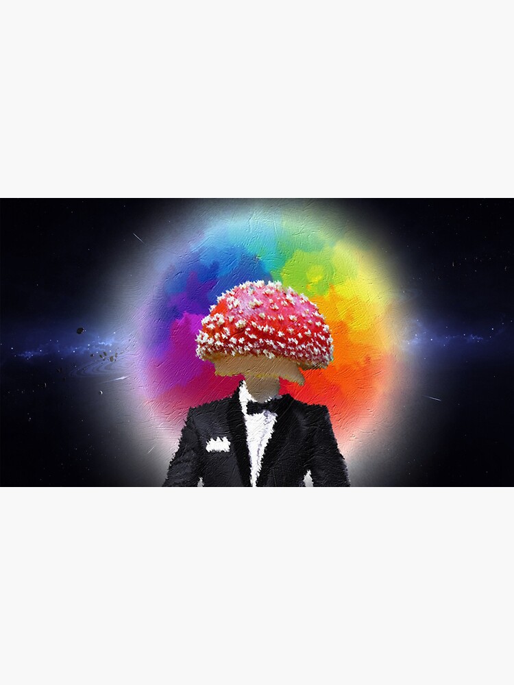 Space mushrooms print and stickers