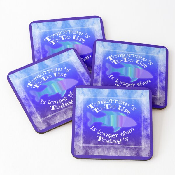 Item preview, Blue Procrastination Fishing Quote Saying Motto designed and sold by WatersEdgeGal.