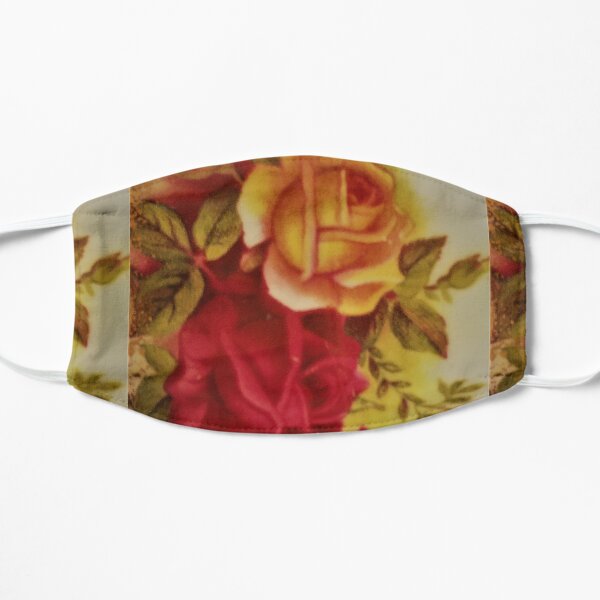 country rose yellow and pink design Mask