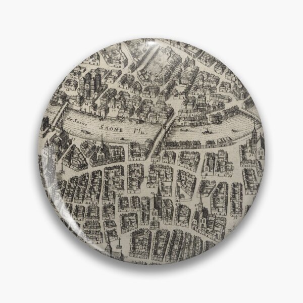 Item preview, Vintage Map of Lyon France (1600s) designed and sold by BravuraMedia.