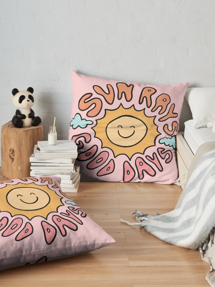 Alternate view of Sun Rays Good Days Floor Pillow