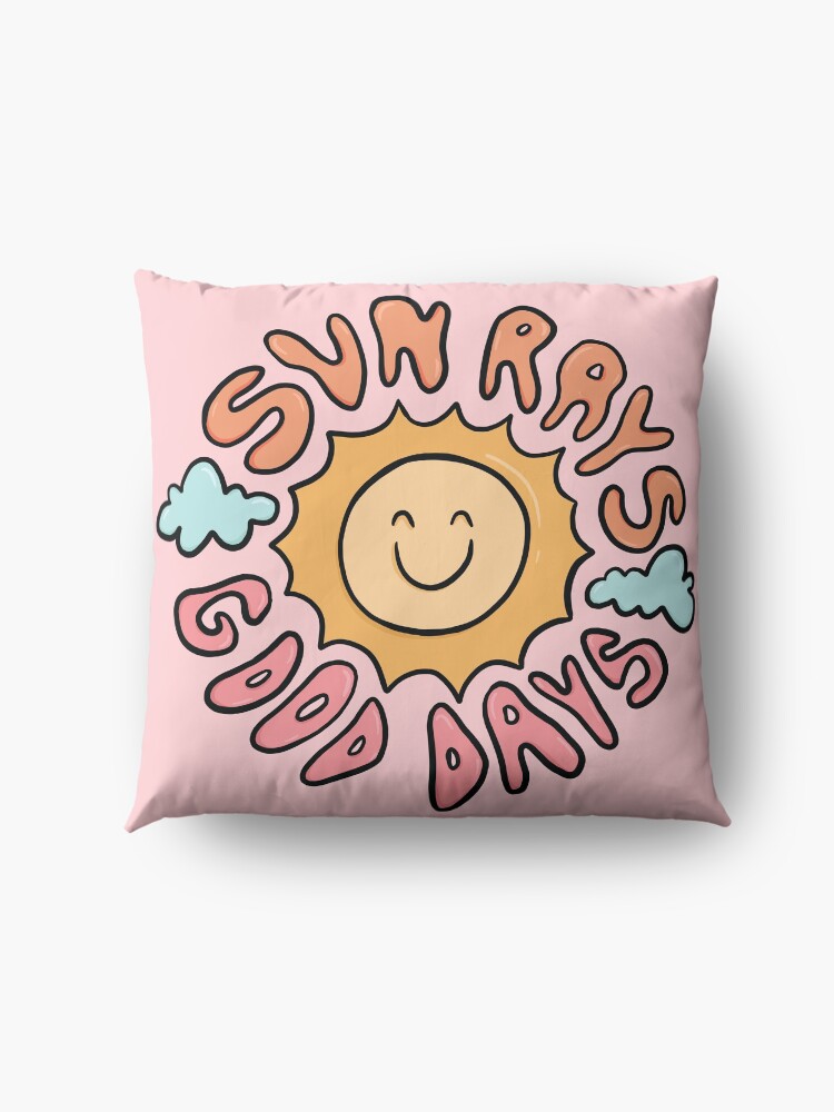 Alternate view of Sun Rays Good Days Floor Pillow