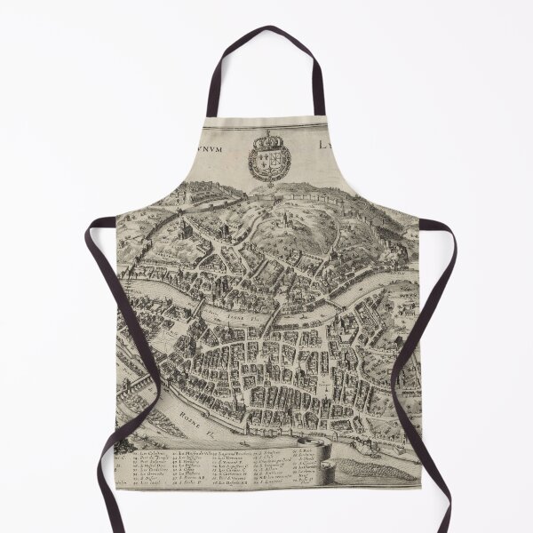 Item preview, Vintage Map of Lyon France (1600s) designed and sold by BravuraMedia.